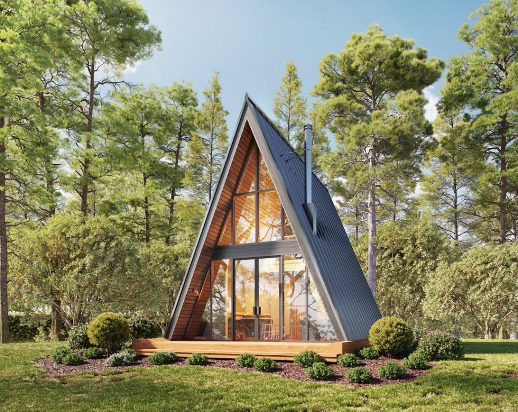 Modern A-Frame Cabin, 18x24