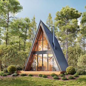 18x24 a-frame plans - exterior view