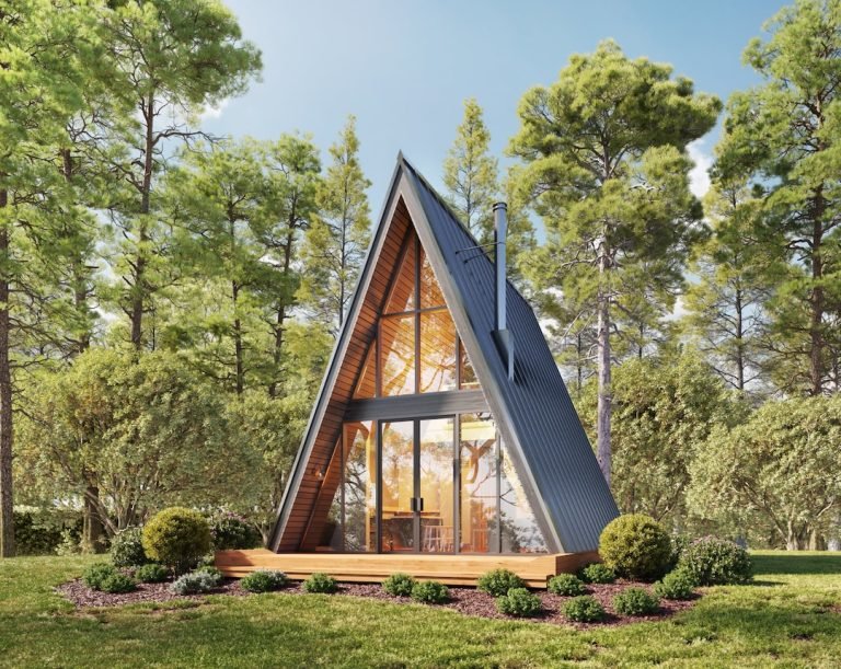 Modern A-Frame Cabin, 18x24