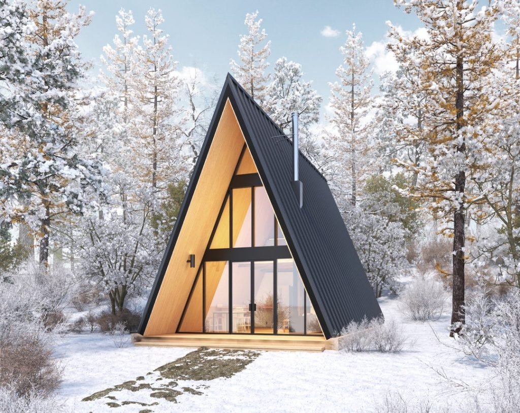 Modern A-Frame Cabin, 20x28