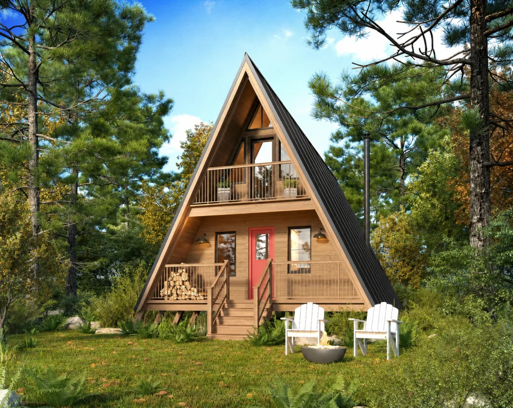 Catskills A-Frame Cabin, 22x36