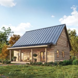 34x36 cottage plans - exterior view