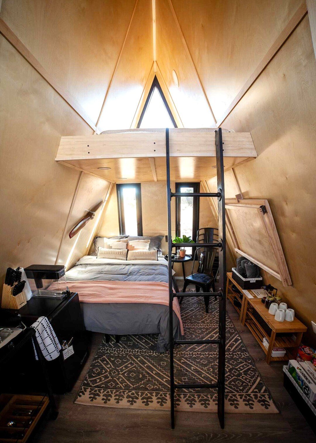 Tiny A-Frame Cabin, 12x18 floor plan