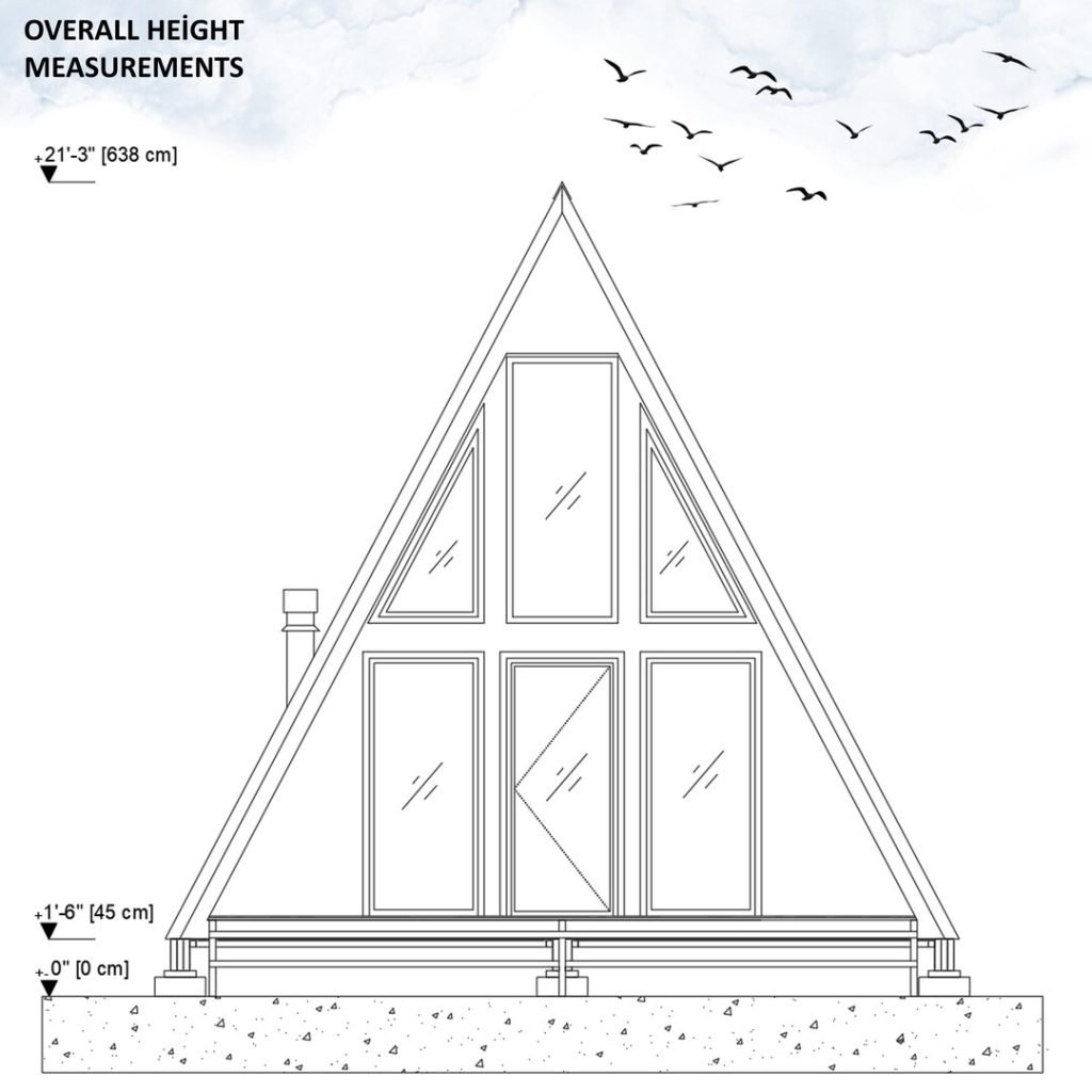 Two Bedroom A-Frame Cabin, 36x20