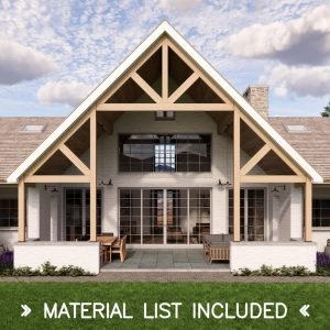 100x57 farmhouse plans - exterior view